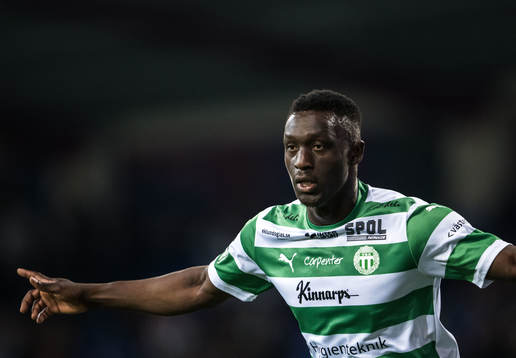 Västerås SKs Ibrahim Yalatif Diabaté jublar efter 0-1