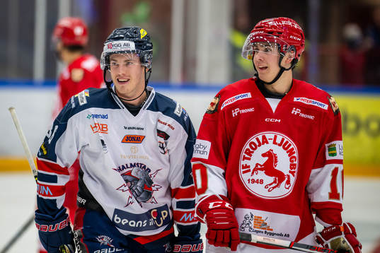 Halmstads Viktor Bernhardtz och Troja/Ljungbys Lucas