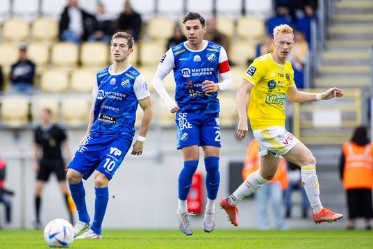 Oddevolds Liridon Kalludra, Kenan Mehovic och Falkenbergs
