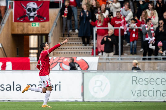 Degerfors Diego De Jesus Campos Ballestero jublar efter 0-2