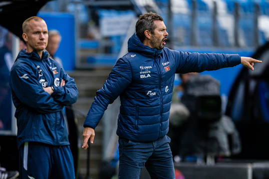 Morten Jensen and Bjarte Lunde Aarsheim, head coach of Viking,