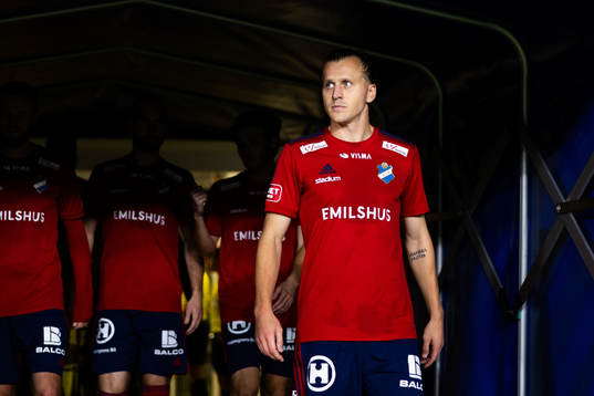 Östers Jesper Jonasson Westermark innan andra halvleken av