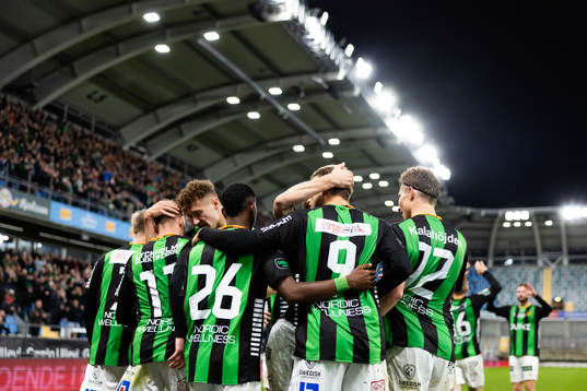GAIS jubel efter att Julius Lindberg gjort 1-0