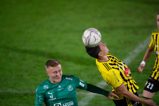 IFK Hässleholms Isak Orajärvi i matchen i div. 2 mellan IFK Hässleholm och Hässleholms IF i Hässleholm 6 oktober 2023.