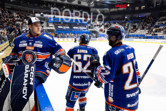 Växjös målvakt Simon Westling, Manuel Ågren och Tobias