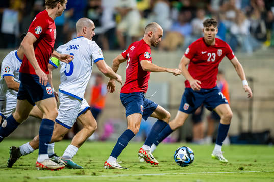 Fredrik Aursnes of Norway scores 0-4
