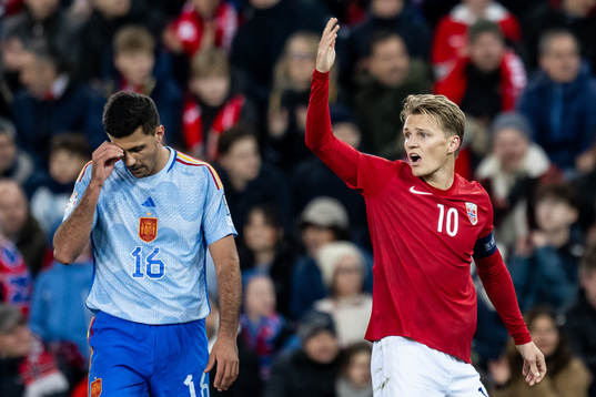 Rodri of Spain and Martin Ødegaard of Norway