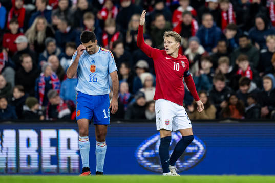 Rodri of Spain and Martin Ødegaard of Norway