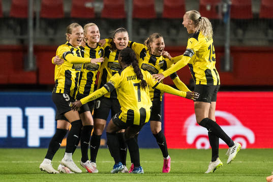 Players of Häcken celebrate