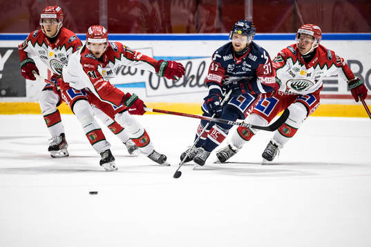 Frölundas Max Lindroth, Erik Borg och Max Friberg