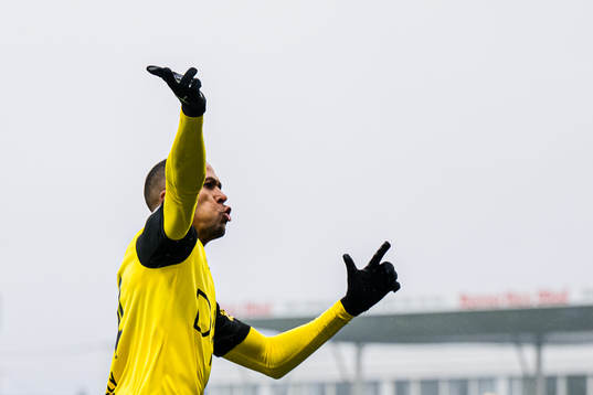 Mathis Gazoa Kippersund Bolly of Lillestrøm celebrates after scoring the 2-0 goal