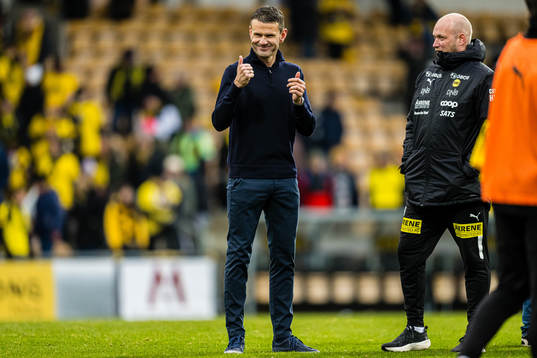 Eirik Bakke, head coach of Lillestrøm, and Marius Bøe, assistant coach of Lillestrøm,
