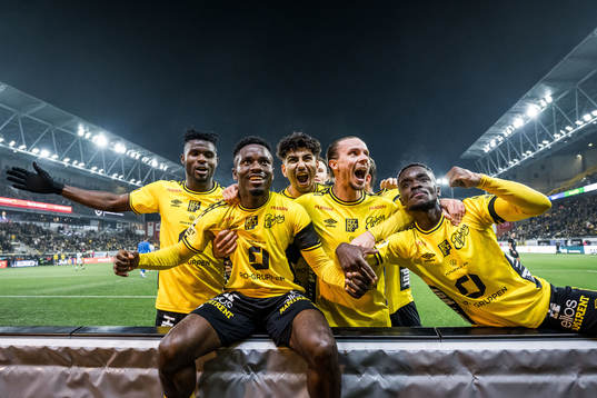 Elfsborgs Ibrahim Buhari, Michael Baidoo, Ahmed Qasem,