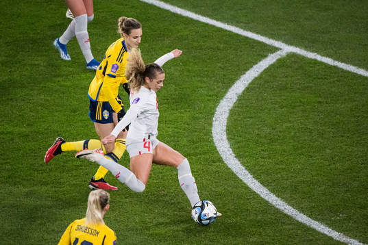 Nathalie Björn of Sweden and  Alayah Pigrim of Switzerland