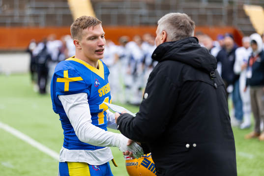 Ludvig Myrén of Sweden is awarded as MVP