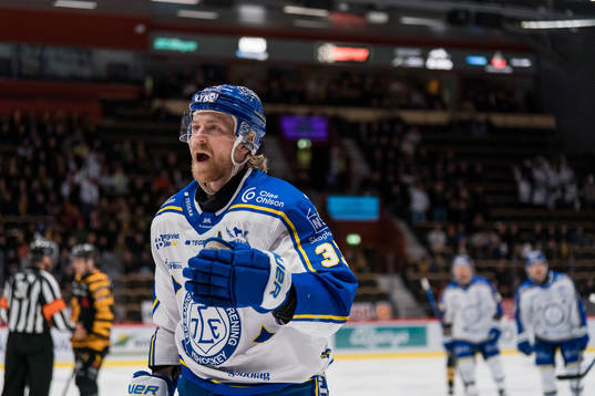 Leksands Anton Lindholm jublar