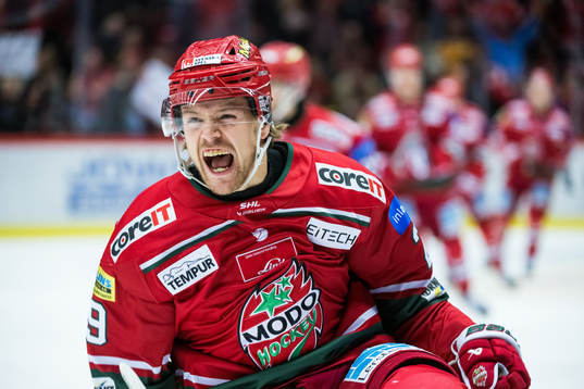 MoDos Mikkel Aagaard jublar