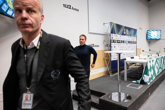 Hammarbys ordförande Mattias Fri och tränare Marti Cifuentes