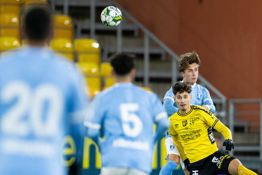 Malmö FFs Simon Lindfors och Elfsborgs Camil Jebara