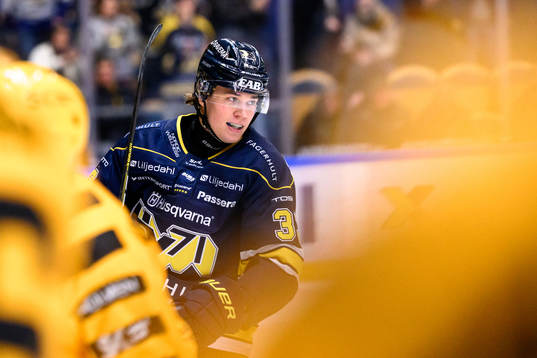 HV71s Måns Lindbäck jublar