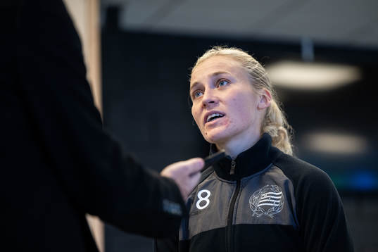 Ellen Gibson i mixade zonen