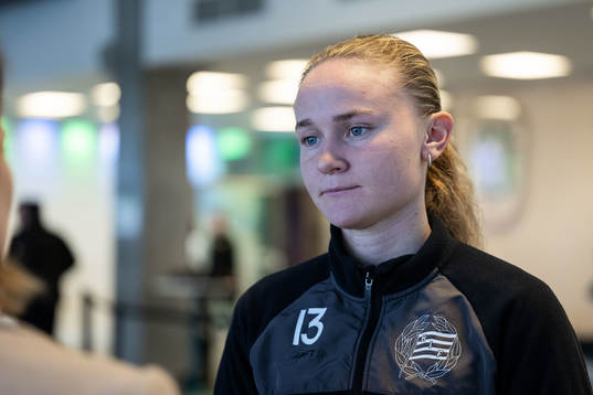 Matilda Vinberg i mixade zonen
