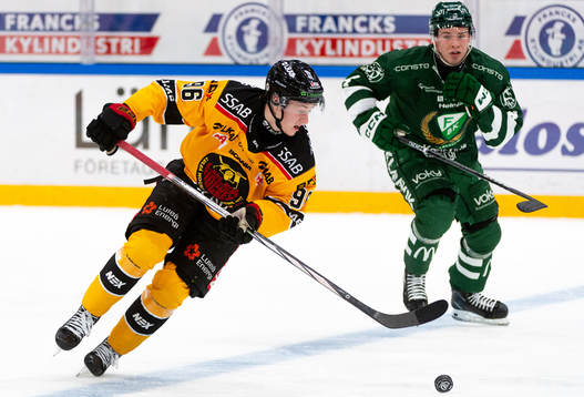 Luleås Pontus Andreasson och Färjestads Oscar Lawner