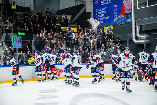 Linköping HCs spelare jublar
