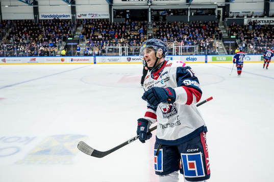 Linköping HCs Patrick Russell jublar