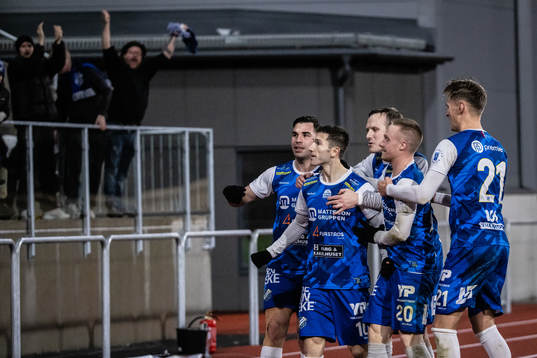 Oddevolds Liridon Kalludra jublar efter 1-0