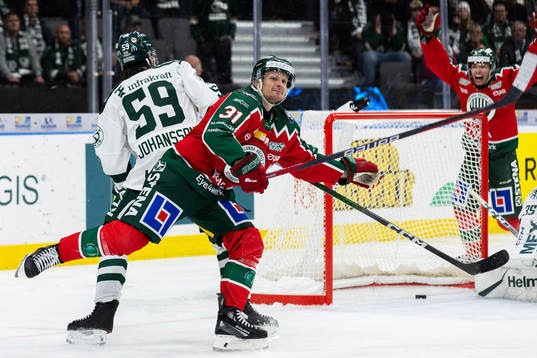 Frölundas Nicklas Lasu jublar