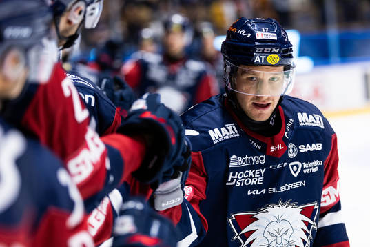 Linköpings Sebastian Strandberg jublar