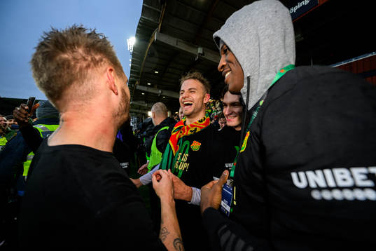 GAISs Jonas Lindberg jublar över avancemang till