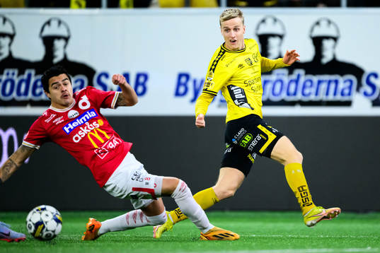 Degerfors Diego De Jesus Campos Ballestero och Elfsborgs Jeppe Møldrup Okkels