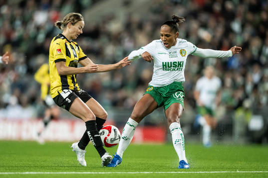 Häckens Aivi Luik och Hammarbys Madelen Janogy