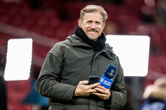 Peter Schmeichel ahead of the UEFA Champions League football match between FC Copenhagen and Manchester United on November 8, 2023 in Copenhagen. 