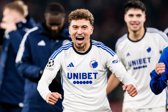 Jordan Larsson of FC Copenhagen celebrates