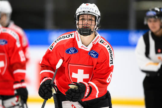 Mara Frey of Switzerland celebrates scoring 1-1