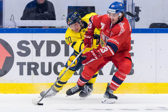 Dennis Rasmussen of Sweden and Lukas Sedlak of Czech