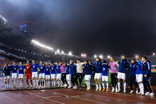 Players of Molde celebrates