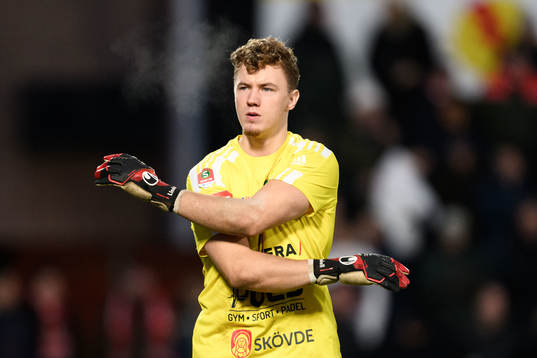 Skövde AIKs målvakt Otto Lindell