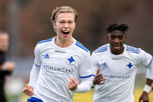 IFK Norrköpings Jesper Lindvall jublar efter 1-0