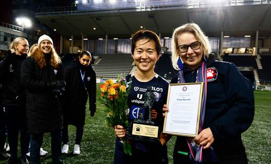 Linköpings Yuka Momiki med supportrarnas pris