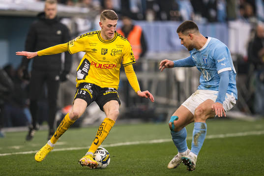 Elfsborgs Alexander Bernhardsson och Malmö FFs Gabriel