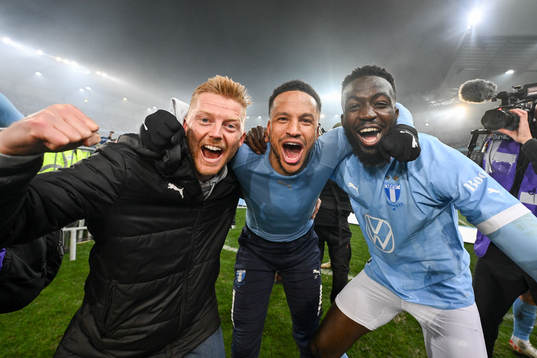 Malmö FFs Anders Christiansen, Martin Olsson cig Mahame