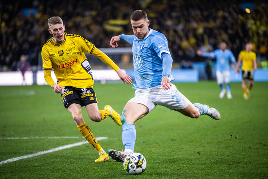 Elfsborgs Alexander Bernhardsson och Malmö FFs Gabriel