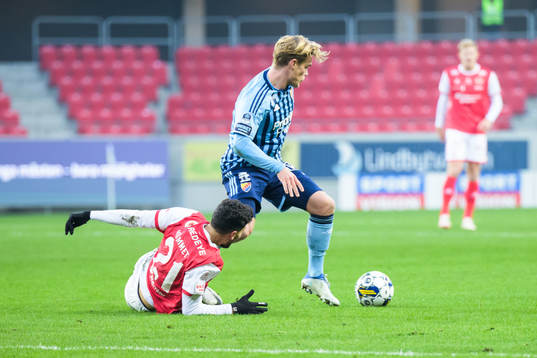 Kalmars Deniz Hummet och Djurgårdens Hampus Finndell