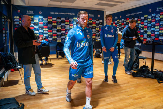 Bård Finne and David Møller Wolfe of the Norwegian national football team