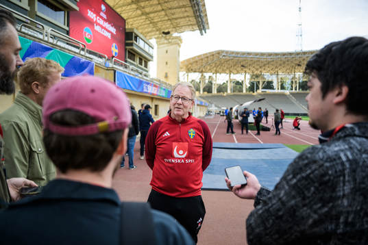 Scout Lasse Jacobsson of the Swedish national football team
