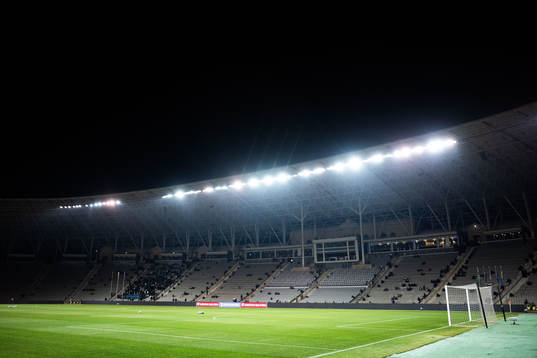 General view of Tofiq Bahramov Stadium ahead of the UEFA Euro Qualifier football match between Azerbaijan and Sweden on November 16, 2023 in Baku. 